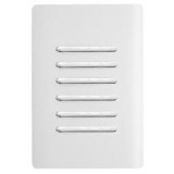 Conjunto Interruptor Sextuplo (1 Simples + 5 Paralelos) 4x2 - Novara Branco Total